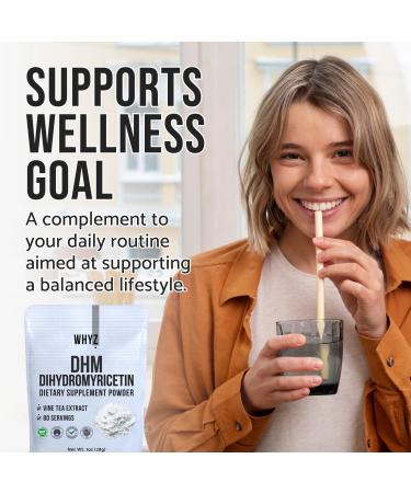 Dihydromyricetin Powder 28g 100% Pure DHM Supplements Liver Support Hydration & Body Replenishment Premium Quality DHM Supplement for Wellness 80 Servings - Buy Online on GoSupps.com
