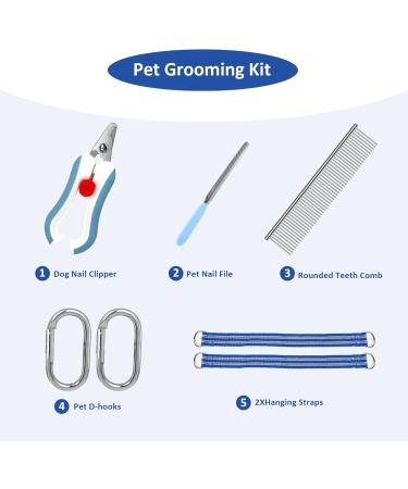 IOKHEIRA Dog Grooming Hammock & Harness with Grooming Kit | Pet Holder for Bathing & Trimming | Pet Comb & Brushes Included | Size Medium - Buy Online on GoSupps.com