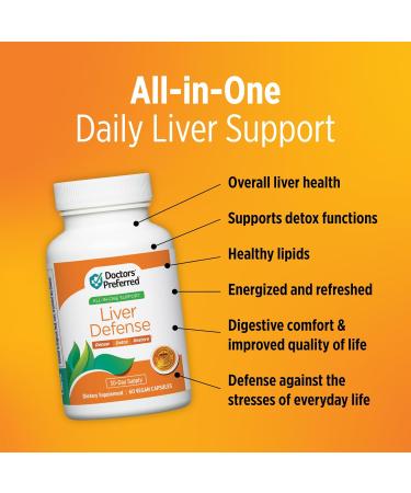 DOCTORS' PREFERRED Liver Defense with Milk Thistle | 60 Capsules 60 Count (Pack of 1) - Buy Online on GoSupps.com