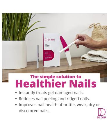 Dr. Dana Nail Repair - Nail Strengthener for Damaged & Thin Nails, Exfoliator, Moisturizer & Primer Included - Buy Online on GoSupps.com