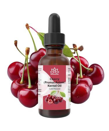 Relaxcation Cherry Kernel Oil Cold Pressed & Unrefined Natural Carrier Oil for Face Hair Scalp Nails & Body Lightweight Non-Greasy and Vegan Travel Size Bottle for Daily Care (1 oz) 1 Fl Oz (Pack of 1)
