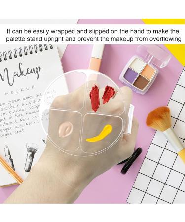 Aunmas Acrylic Cosmetic Mixing Palette - Highly Transparent Round Makeup Palette for Primer Eyeshadow Creams Powders and Nail Art - Buy Online on GoSupps.com