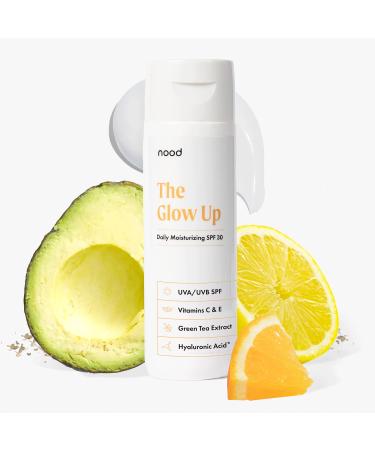 Nood The Glow Up  Lightweight Broad Spectrum SPF 30 with Vitamin C  Green Tea Extract and Zinc Oxide for UVA/UVB Protection  1 Bottle (3.3 fl oz)