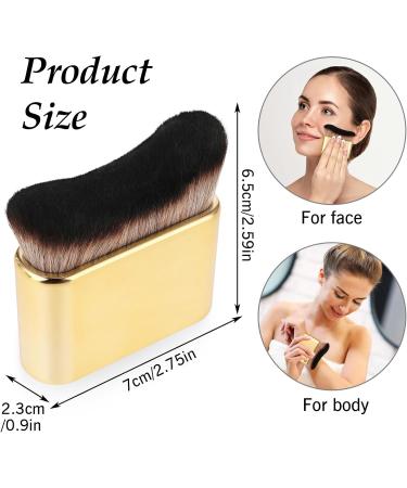 Amaxiu Self Tanner Brush Bronzer Self Tan Brush Self Tanning Brush Applicator Face Body Makeup Brush Sunscreen Brush Make Up Kabuki Brush(Gold) - Buy Online on GoSupps.com
