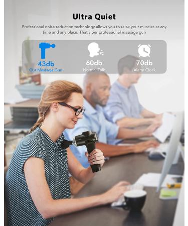 Deep Tissue Percussion Massage Gun for Pain Relief - Handheld Electric Massager for Athletes - Quiet Brushless Motor, Cordless - Buy Online on GoSupps.com
