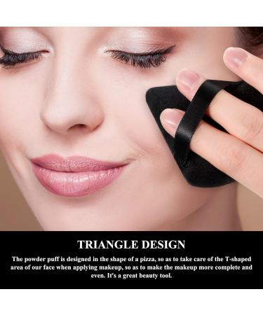 12-Piece Black Purple Powder Puff Set for Makeup Application | Soft Triangular Body Cosmetic Sponges for Foundation, Mineral & Loose Powder - Wet/Dry Makeup Tools - Buy Online on GoSupps.com