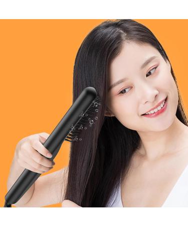 Electric Hair Straightener Brush Negative Ion Hair Straightener Brush Heated Straightening Brush Portable Electric Straightening Heated Styling Comb Negative Ion Styling Comb US Plug 100 to 240V - Buy Online on GoSupps.com
