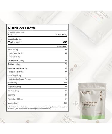 Clear Protein Powder with Electrolytes by Shed 15g Whey Protein Isolate Low Calorie and Lactose Free Light and Clean Hydration Drink Bloat-Free Post Workout Supplement Variety Pack (15 Servings) Variety Pack 0.7 Ounce  - Buy Online on GoSupps.com