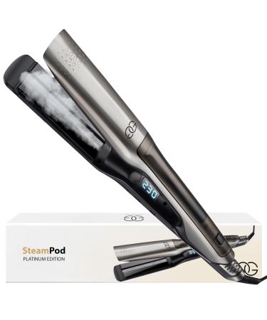 Platinum Golden Goods Steampod Pro Powerful Steam Straightener Curling Iron 10 Temperature Settings up to 230 C All Hair Ty