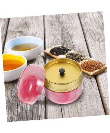 COLLBATH Loose Powder Storage Box Mini Powder Puff Tea Organizer for Tea Bags Coin Box Man Pink Tinplate Face - Buy Online on GoSupps.com