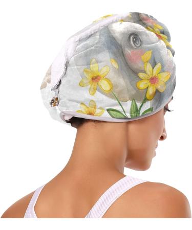 Buy Cute Baby Elephant Hair Towels - Super Absorbent & Quick Dry 2 Pack for Women & Girls - Buy Online on GoSupps.com