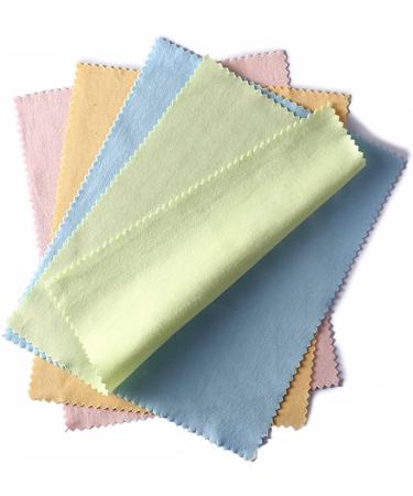 100Pcs Microfiber Cleaning Cloths - Thick Eyeglasses Lens Cloths (13x13cm) in Multiple Colors - Ultimate Eyewear Care - Buy Online on GoSupps.com