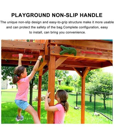 Toyvian Black Playground Safety Handles - Non-Slip Plastic Hand Grips for Swing Set, Indoor/Outdoor Use - Buy Online on GoSupps.com
