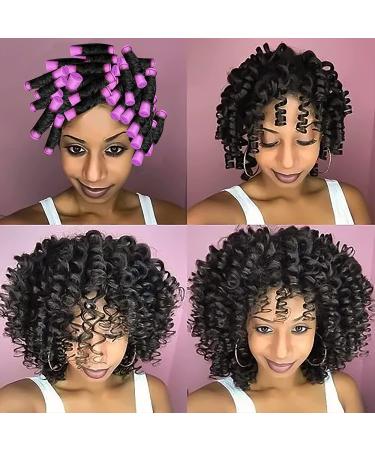 80 Pieces Short Cold Wave Plastic Perm Rods with Comb & Clips - Purple - Buy Online on GoSupps.com