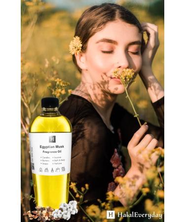 HalalEveryDay Egyptian Musk Perfume Body Oil Luxurious Fragrance for All-Day Elegance Skin Soothing Gentle Long-Lasting Aerosol Free All NaturalScent 8oz Bottle - Buy Online on GoSupps.com