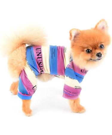 Shop Smalllee Lucky Store: Multi-Colored Striped Cotton Pajamas for Small & Medium Dogs & Cats - Nightwear & Outfits for Yorkies and Chihuahuas - Buy Online on GoSupps.com