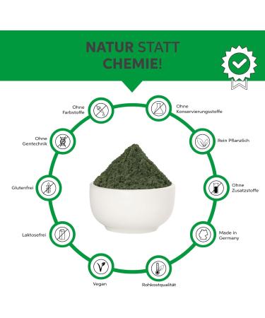 Bio Chlorella Powder 500g | 100% Pure Vegan Algae | Premium Raw Food Quality | Additive-Free Cell Wall Broken - Buy Online on GoSupps.com