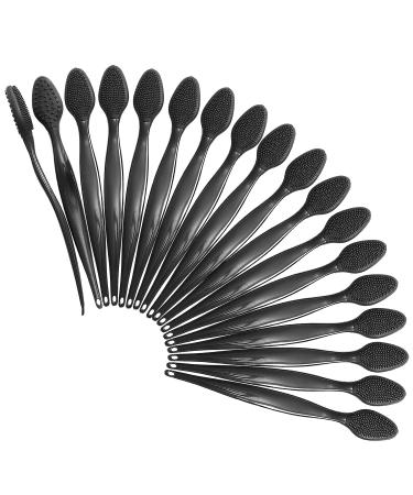 Black Silicone Lip Scrub Brush - 18pcs Double-Sided Exfoliating Scrubber Tool for Smoother Lips - Buy Online on GoSupps.com