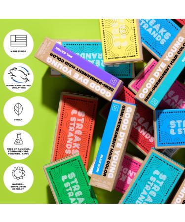 Good Dye Young Streaks and Strands (PPL Eater Purple) - UV Protective Semi-Permanent Hair Dye | 15-24+ Washes | Conditioning & PPD-Free | Cruelty-Free & Vegan - Buy Online on GoSupps.com