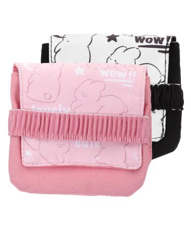 Minkissy 2 Pieces of rabbits-napketting bags for tying and for women upholstered-storage pocket upholstered pocket portable napkins-storage bag toolkit