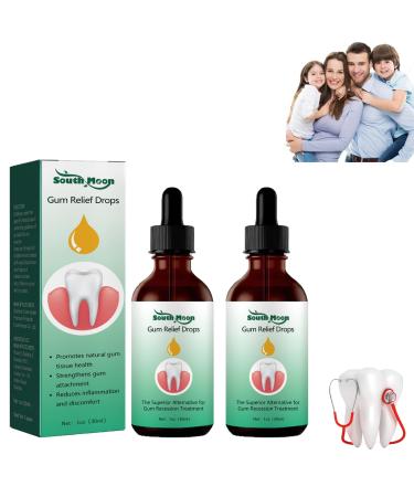 2 pieces gum regrowth drops gums growth drops - inhibit inflammation effectively gums repair drops gums relief drop gums offspring
