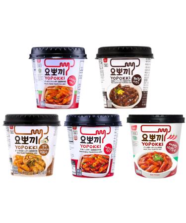 Young Poong Yopokki Tteokbokki Cup Traditional Korean Topokki Ddukbokgi Instant Rice Cake Stick Snack (1 SET 5 Flavors) SET 5 Flavors 1 - Buy Online on GoSupps.com