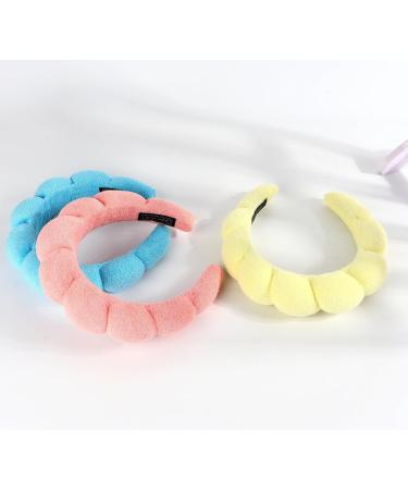 DOMMARE Headband For Washing Face Spa Bubble Skincare Set Makeup Skin Care Hair Head Band For Women Puffy Grwm Get Ready Hair Accessories Teen Girl Gifts Trendy Stuff(Bright Yellow) Cloth Bright Yellow - Buy Online on GoSupps.com