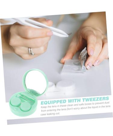 Buy Gleavi Transparent Container and Glasses Frames Set - Portable Travel Organizer Box - Small Green Plastic Storage (7.5x7.5x2.8cm) - International Shipping Available - Buy Online on GoSupps.com