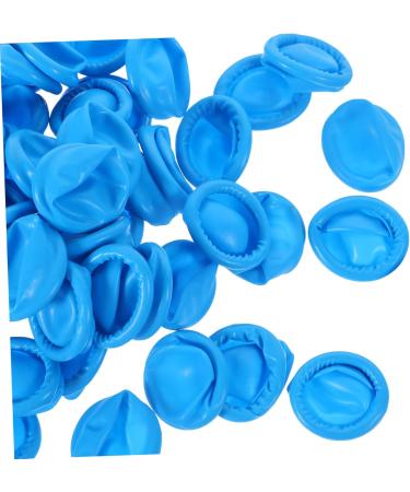 OSALADI Nitrile Finger Cots - 100pcs Sky-blue Finger Protection Covers for Relief & Protection | Durable Butyronitrile Finger Covers 6.50X2.50X2.50CM - Buy Online on GoSupps.com