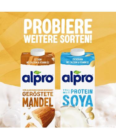 Buy Alpro Hafer-Mandeldrink - Vegan & Lactose-Free Oat Milk High in Fiber Calcium & Vitamins (8 x 1L Pack) - International Shipping Available - Buy Online on GoSupps.com