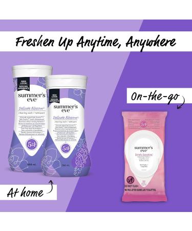 Summer's Eve Cleansing Wash Delicate Blossom Scent 444ml Fresh Delicate Blossom 444 ml (Pack of 1) - Buy Online on GoSupps.com