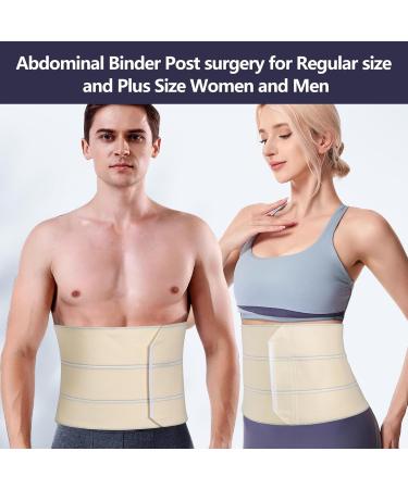 Elastic Abdominal Binder - Hernia Support Waist Belt | Universal Compression Wrap for Men & Women - Medium White - Buy Online on GoSupps.com