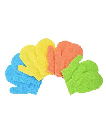 Exfoliating Gloves 8PCS Bath Gloves 4 Pairs Shower Gloves Mitts gloves for men and women Use Shower Gloves Body Spa Makes Skin Soft Healthy Body Wholesale Lot(AOLANS)
