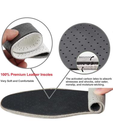 Bellcon Ultra Thin Leather Insoles for Men - Full Length Shoe Inserts & Replacement Cushion Pads Comfort for Dress Boots & Shoes (Men's Size 10.5 US White & Beige - Buy Online on GoSupps.com