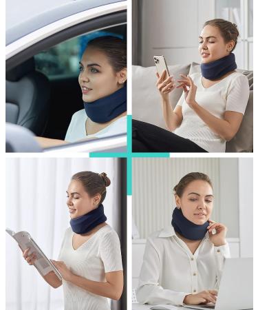 Neck Brace Cervical Collar for Sleeping - Blue M Size - Relief Neck Pain & Support for Women & Men - Buy Online on GoSupps.com
