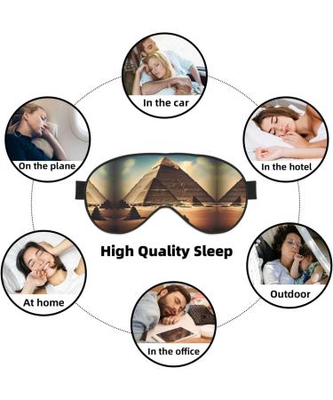 Dreaming of the Pyramids Eye Mask - Comfortable Adjustable Sleep Mask for Men & Women | Soft & Elastic Nighttime Relaxation - Buy Online on GoSupps.com