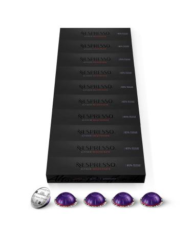 Nespresso Nespresso Vertuo - 100 Altissio Decaffeinato Decaffeinated Coffee Capsules - Intensity 9 - For 40ml Espresso - (10 packs of 10)