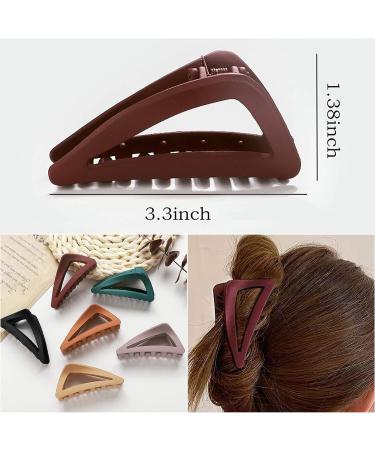 Hair Claw Clips Girls Women Nonslip French Matte Claw Clip for Thin Hair Curly Straight Long Hair - 6 Packs / Set 1 count (Pack of 1) - Buy Online on GoSupps.com