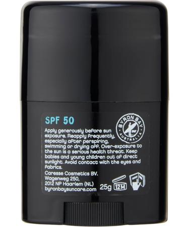 Byron Bay Australia Sunstick SPF 50 - UVA & UVB Instant High Protection Water Resistant & Surf Proof with Shea Butter - Coconut Scent 25g - Buy Online on GoSupps.com