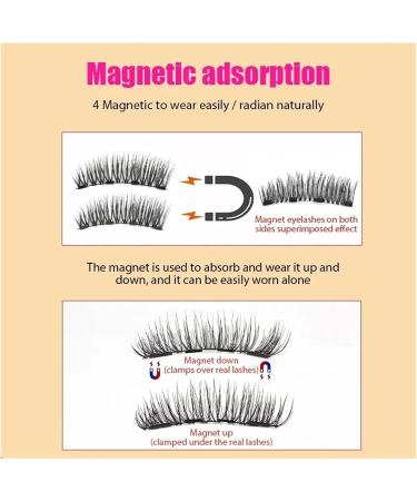 3PC 4 Magnetic Eyelashes Natural Eyelash Tape Without Glue Eyelashes Can Be Reused Best False Eyelashes (Size : 52HB-4Black) - Buy Online on GoSupps.com