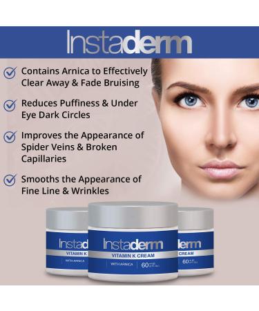 Vitamin K Cream with Arnica for Bruises, Spider Veins & Dark Circles - Moisturizer for Fine Lines, Puffiness & Wrinkles - Face & Body Repair - Buy Online on GoSupps.com