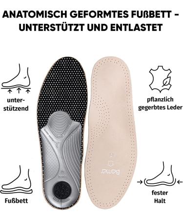 Buy Bama Comfort Primus Extra Footbed - Anatomically Shaped Leather Insole Unisex 46 EU | Brown/Silver/Black - International Shipping Available - Buy Online on GoSupps.com