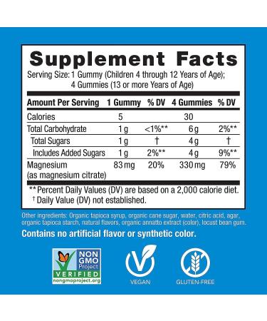 Natural Vitality Calm Magnesium Citrate Kids Supplement Stress Relief Gummies Supports a Healthy Response to Stress Gluten Free Vegan - Sweet Citrus (120 Gummies) & Nighttime Berry (120 Gummies) - Buy Online on GoSupps.com