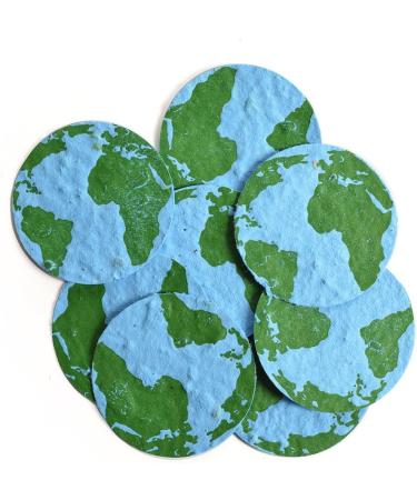 Earth Shapes Seed Paper Packs - Blue Green - 25 Shapes - Bloomin - Buy Online on GoSupps.com