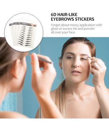 NOLITOY 4 Sheets Waterproof Eyebrow Stickers Eyebrow Peel off Imitation Eyebrow Sticker Cosmetic Make up 6d 21x14.8cm Black - Buy Online on GoSupps.com