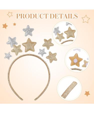 Uonlytech Bridal Hair Clip Christmas Star Headband Shiny Pentagram Head Bopper Holiday Hair Hoop Birthday Hair Accessories for Costume Party Wedding Hair Clip - Buy Online on GoSupps.com