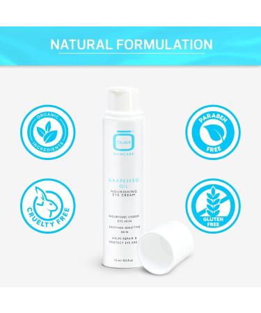 Omic Under Eye Cream - 0.5 fl oz / 15ml - For Puffiness and Bags Under Eyes Anti-aging Eye Cream with Jojoba Oil and Grapeseed Oil Vegan Cruelty Free Paraben Free Made in USA - Buy Online on GoSupps.com