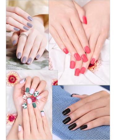 384 Pieces Full Wraps Nail Polish Stickers Kalolary 32 Sheets Solid Glitter Color Nail Wraps Self-Adhesive Nail Decals Stick on Nail Strips with 5 Nail Files for Women Girls DIY Nail Art Decoration Nail stickers - Buy Online on GoSupps.com