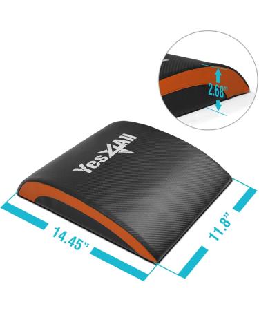 Yes4All Ab Exercise Mat OrangeBlack Abdominal Wedge for Core Workouts - Buy Online on GoSupps.com