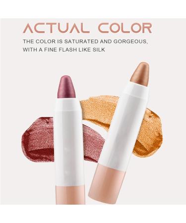  yanzisura Eyeshadow stick eyeshadow sticks | Cream eyeshadow stick Shimmering highlighter glitter cosmetics for bridal makeup - Buy Online on GoSupps.com